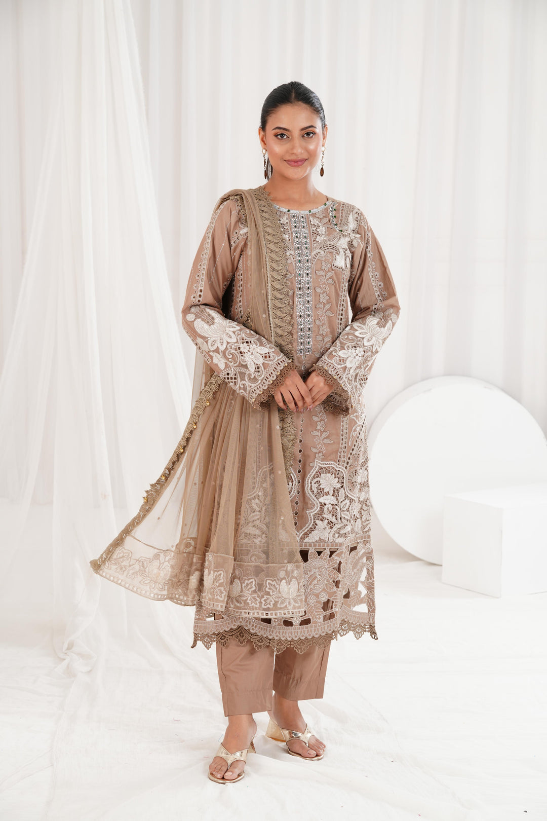 Embroidered Skin Stitched Suit - Maria B Luxury Lawn