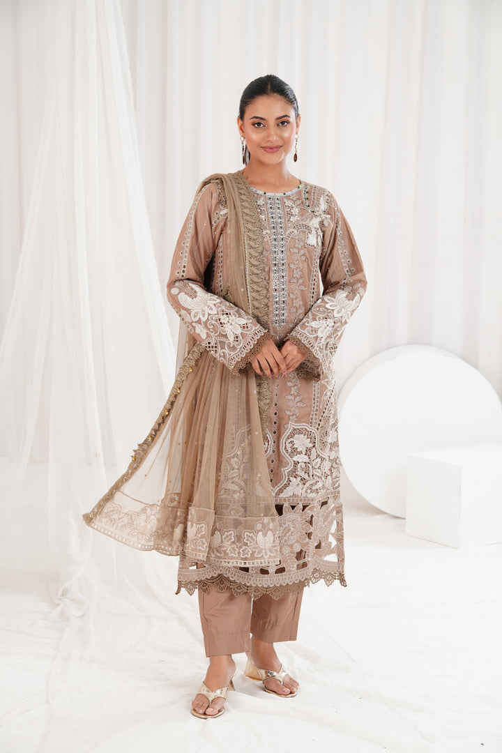 Embroidered Skin Stitched Suit - Maria B Luxury Lawn