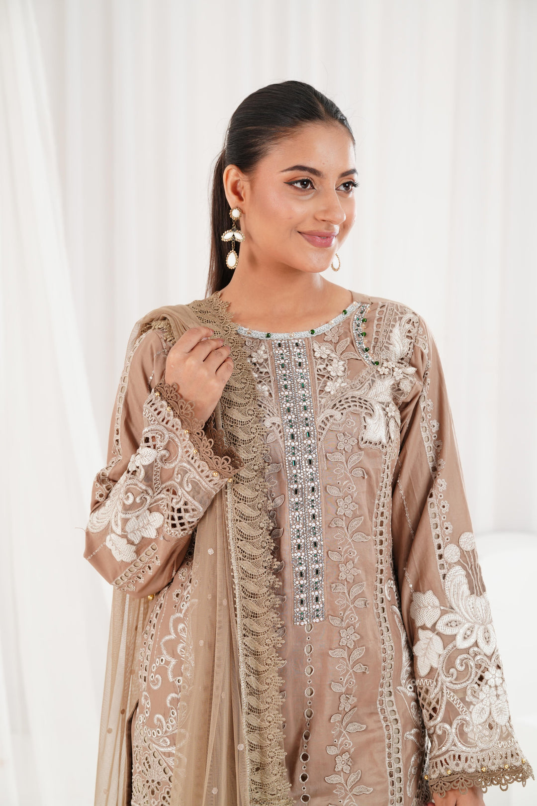 Embroidered Skin Stitched Suit - Maria B Luxury Lawn