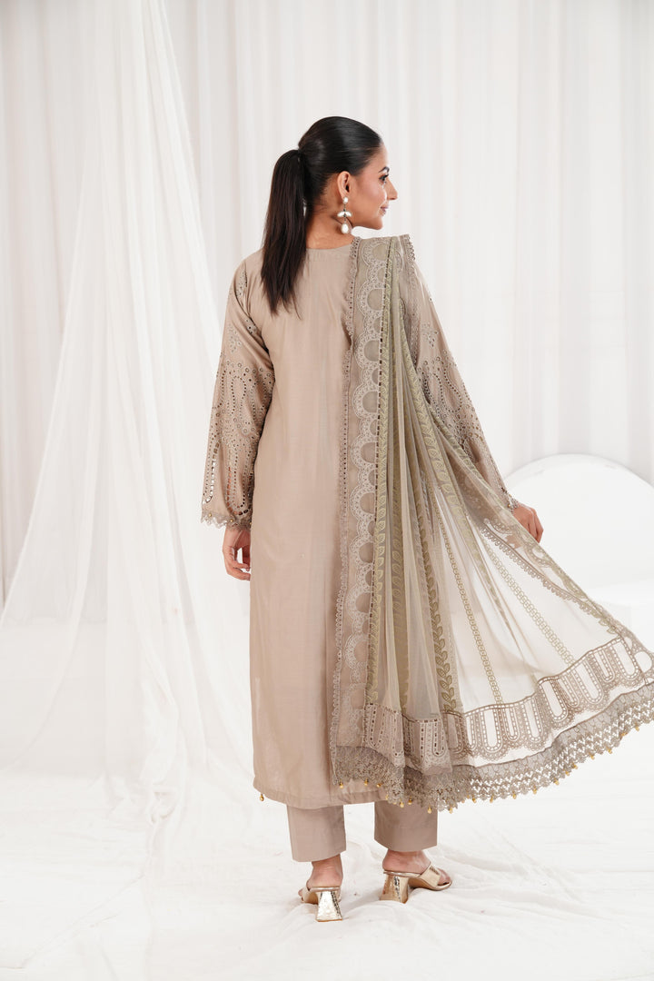 Embroidered Skin Stitched Suit - Maria B Luxury Lawn