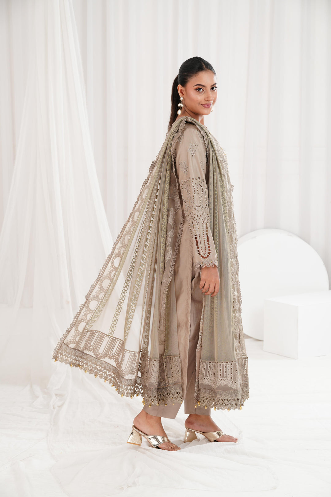 Embroidered Skin Stitched Suit - Maria B Luxury Lawn