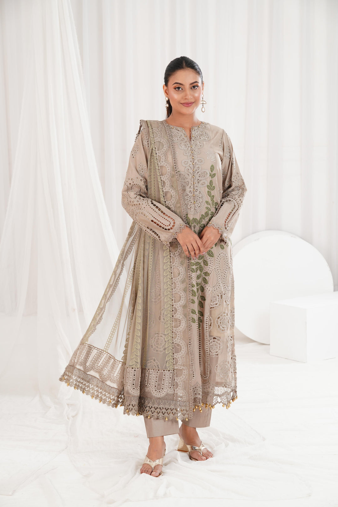 Embroidered Skin Stitched Suit - Maria B Luxury Lawn