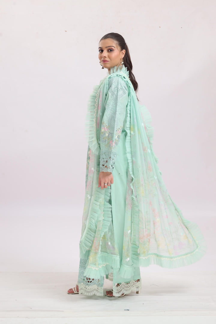 Embroidered Lawn Pista Stitched Suit - Maria B Luxury Lawn