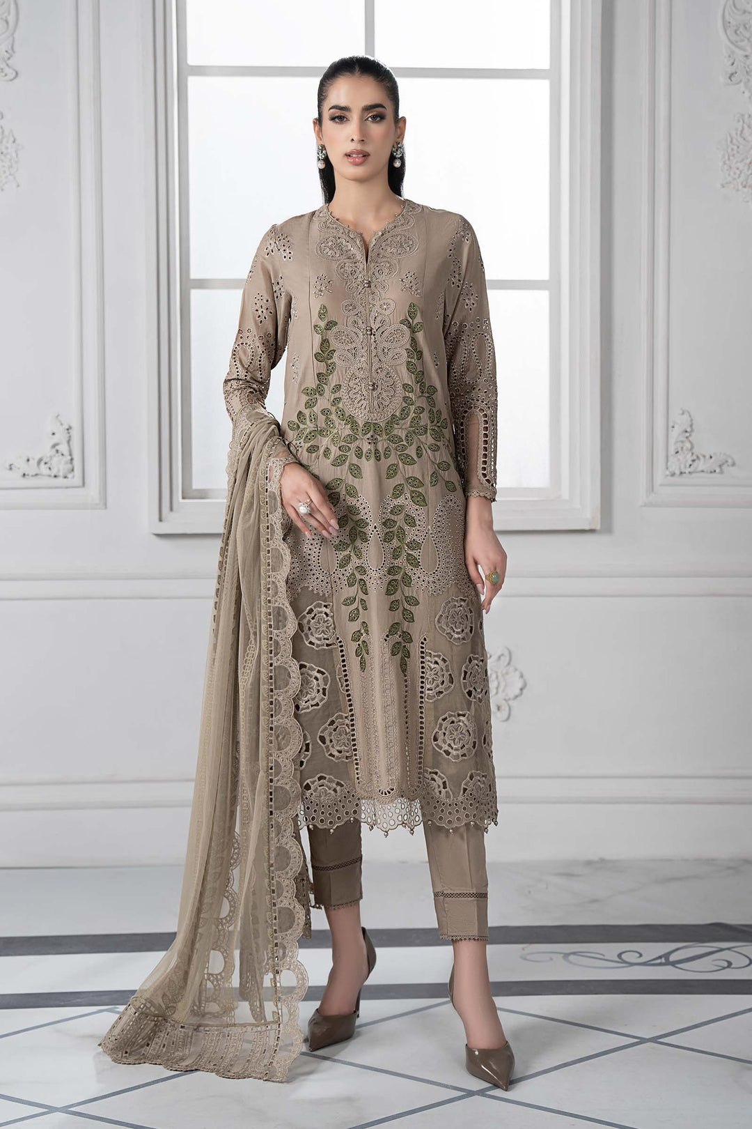 Embroidered Skin Stitched Suit - Maria B Luxury Lawn