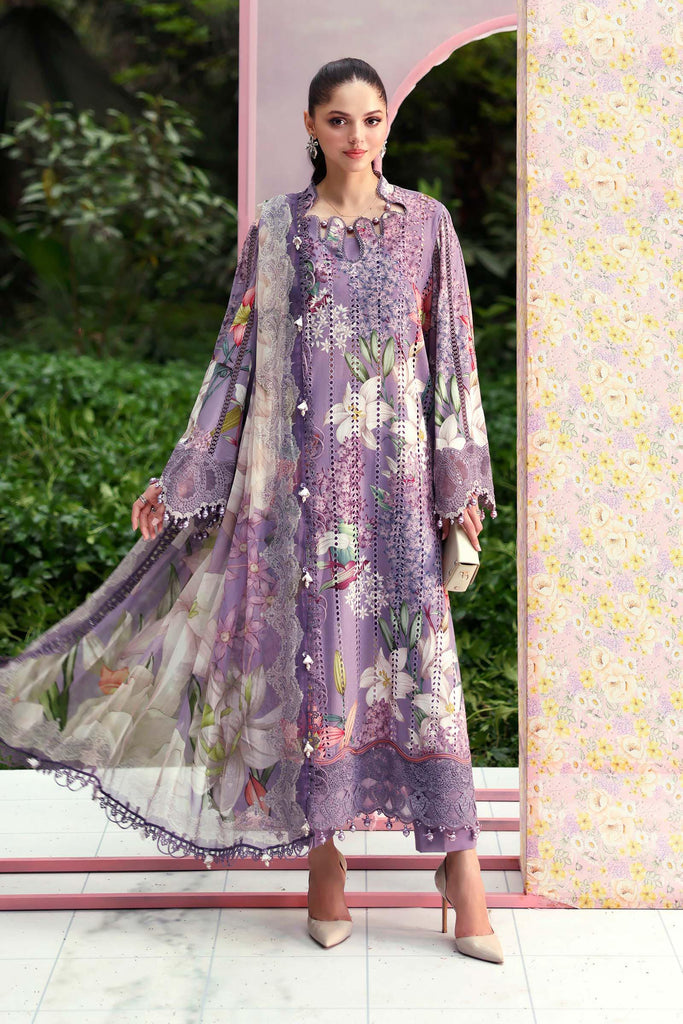 Embroidered Lawn Stitched Suit - Maria B M Print '26