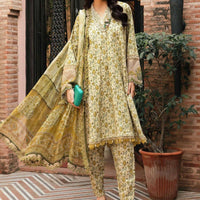 Lawn Green Stitched Suit - Maria B