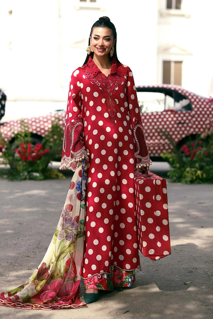 Embroidered Lawn Stitched Suit - Maria B M Print '26