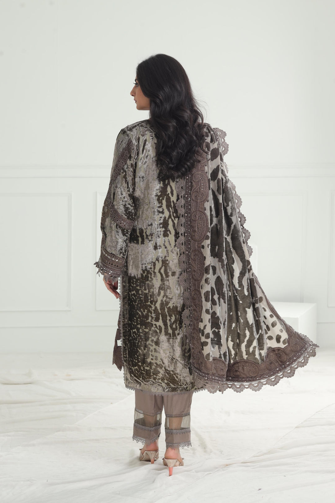Design 01 - Maria B Winter Luxe Stitched