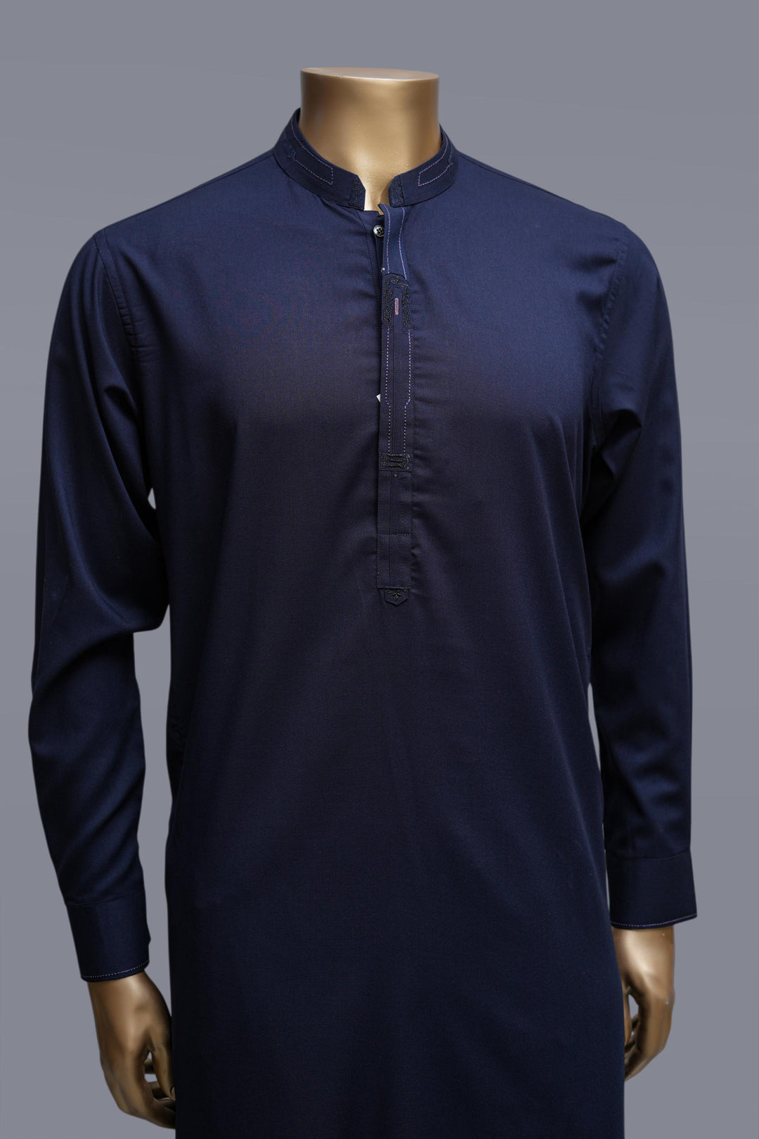 Blended Navy Blue Shalwar Kameez - Raf Raf