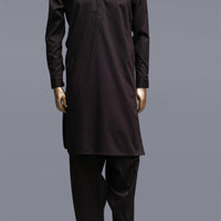 Blended Chocolate Brown Shalwar Kameez - Raf Raf
