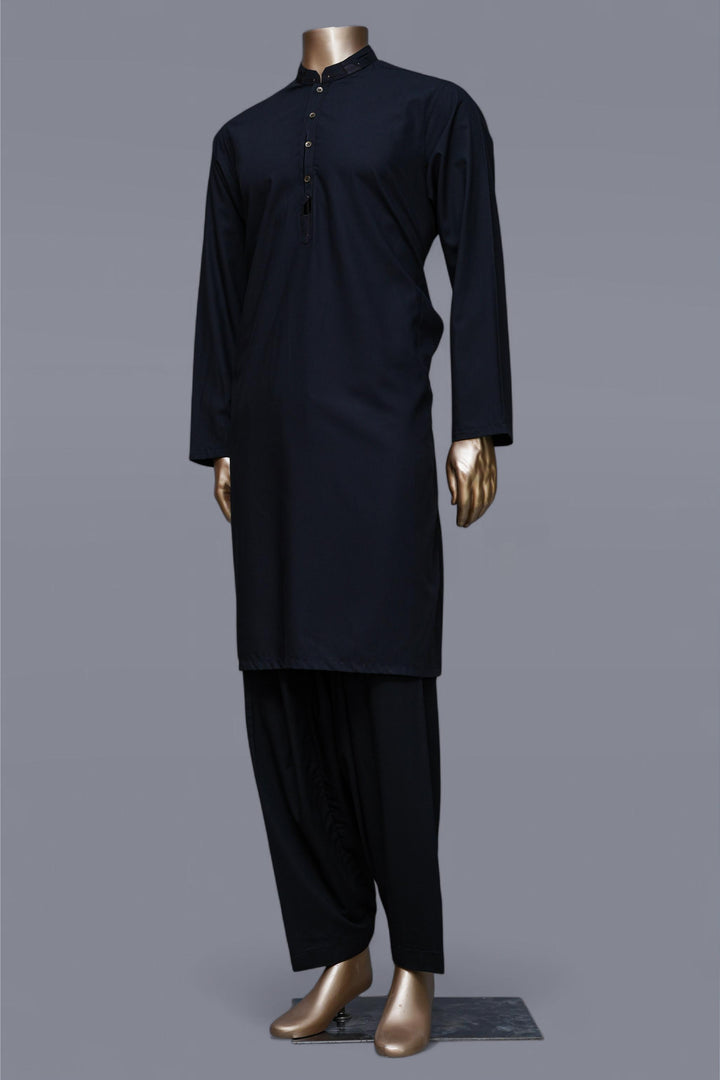 Blended Black Shalwar Kameez - Raf Raf