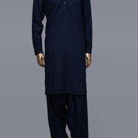 Blended Navy Blue Shalwar Kameez - Raf Raf