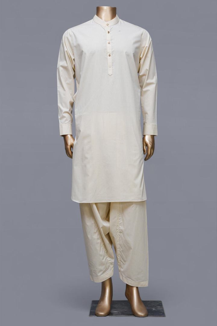 Blended Sand Shalwar Kameez - Raf Raf