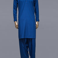 Blended Royal Blue Shalwar Kameez - Raf Raf