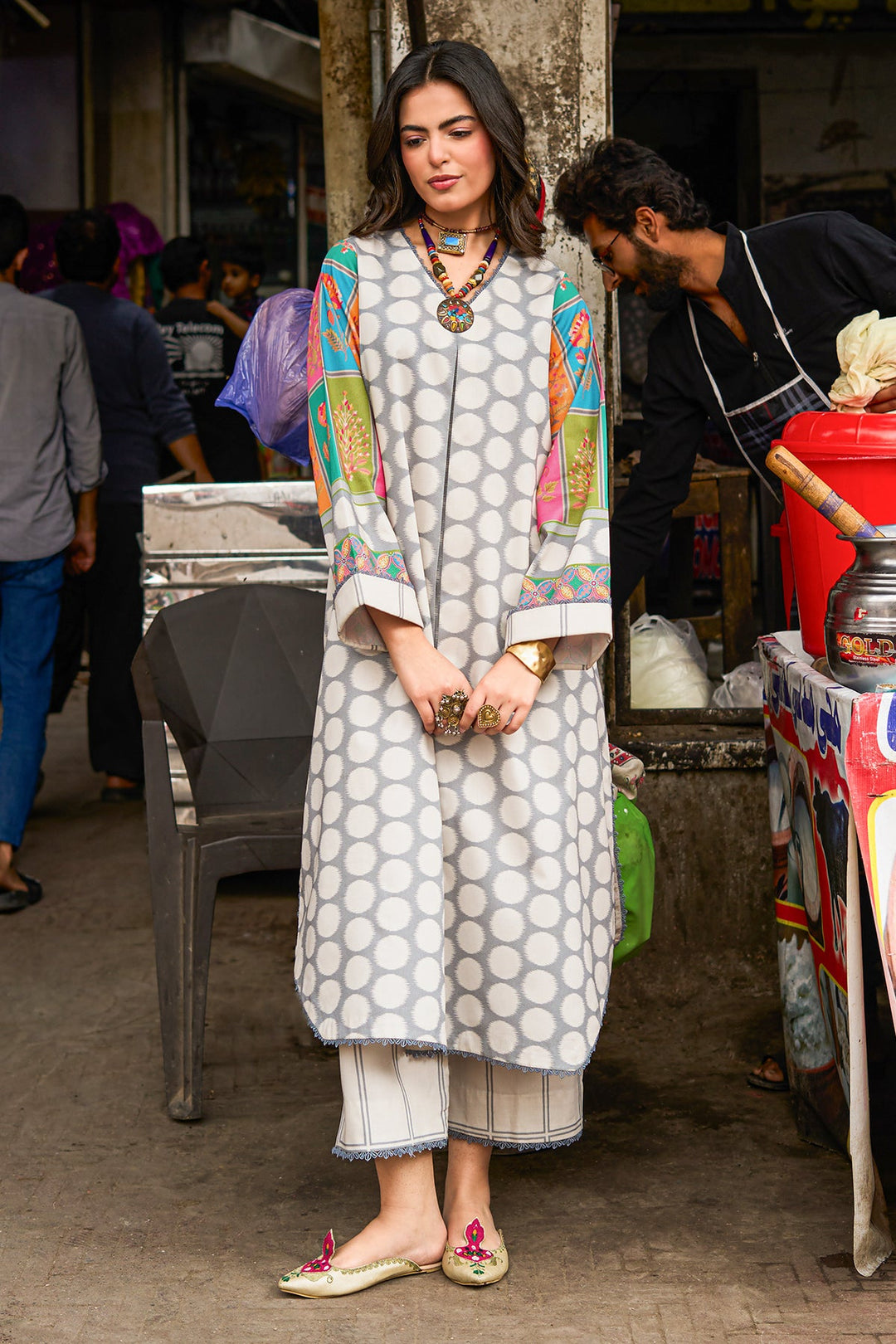 Lawn Grey Stitched Suit - Charizma