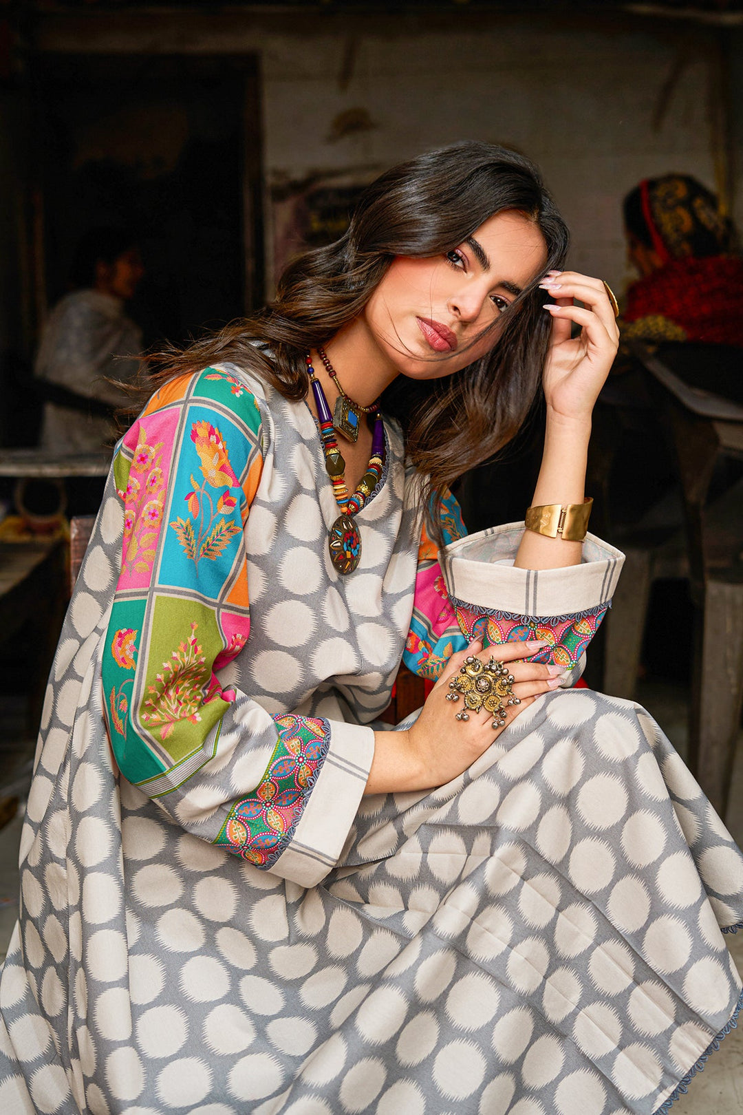 Lawn Grey Stitched Suit - Charizma