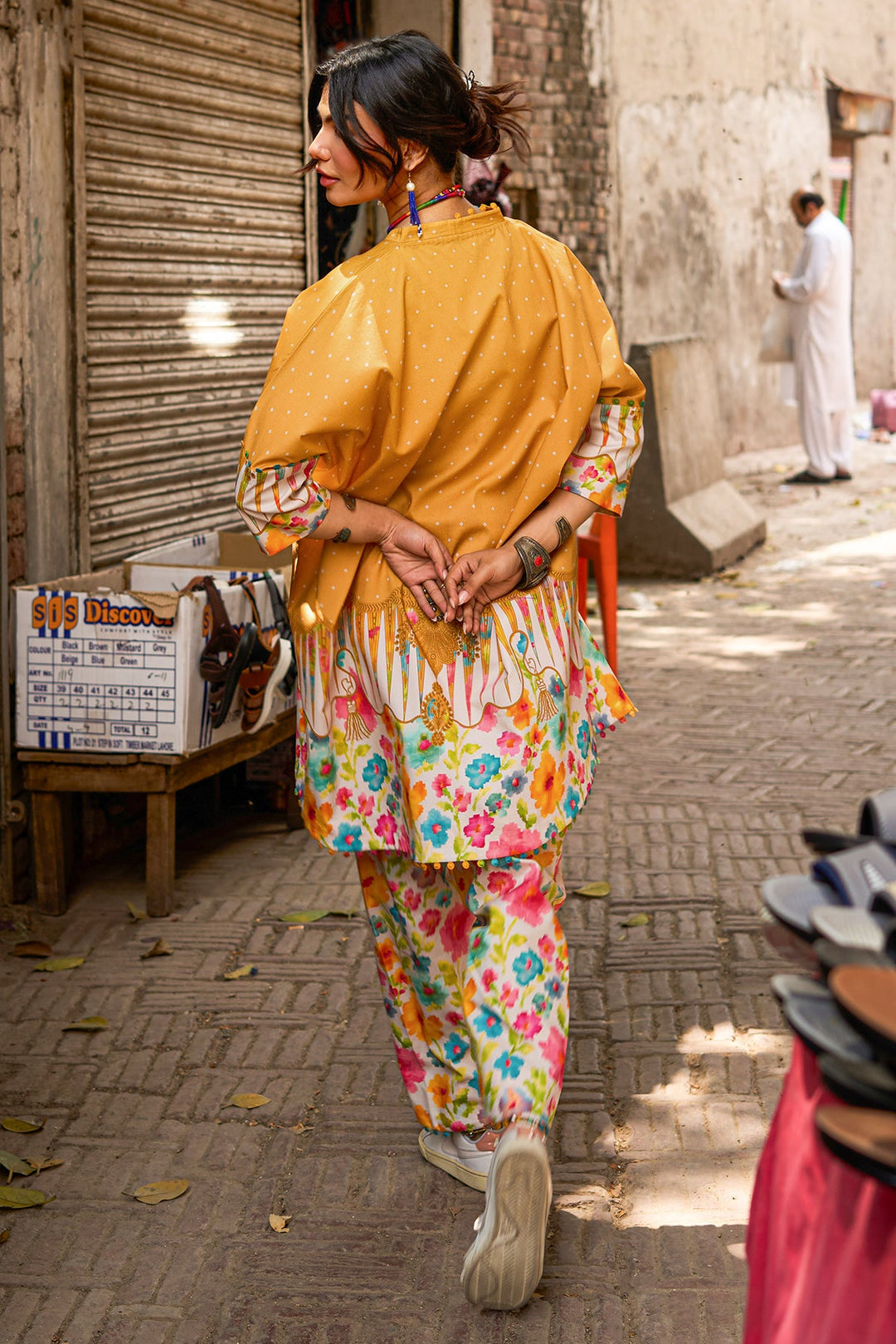 Lawn Mustard Stitched Suit - Charizma