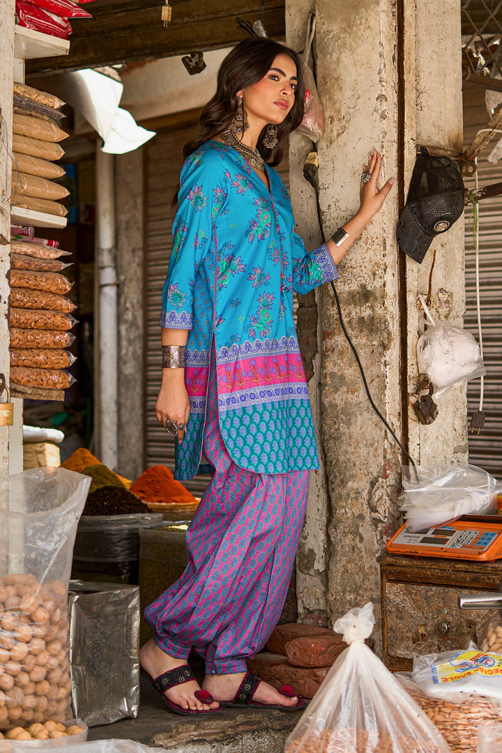 Lawn Blue Stitched Suit - Charizma