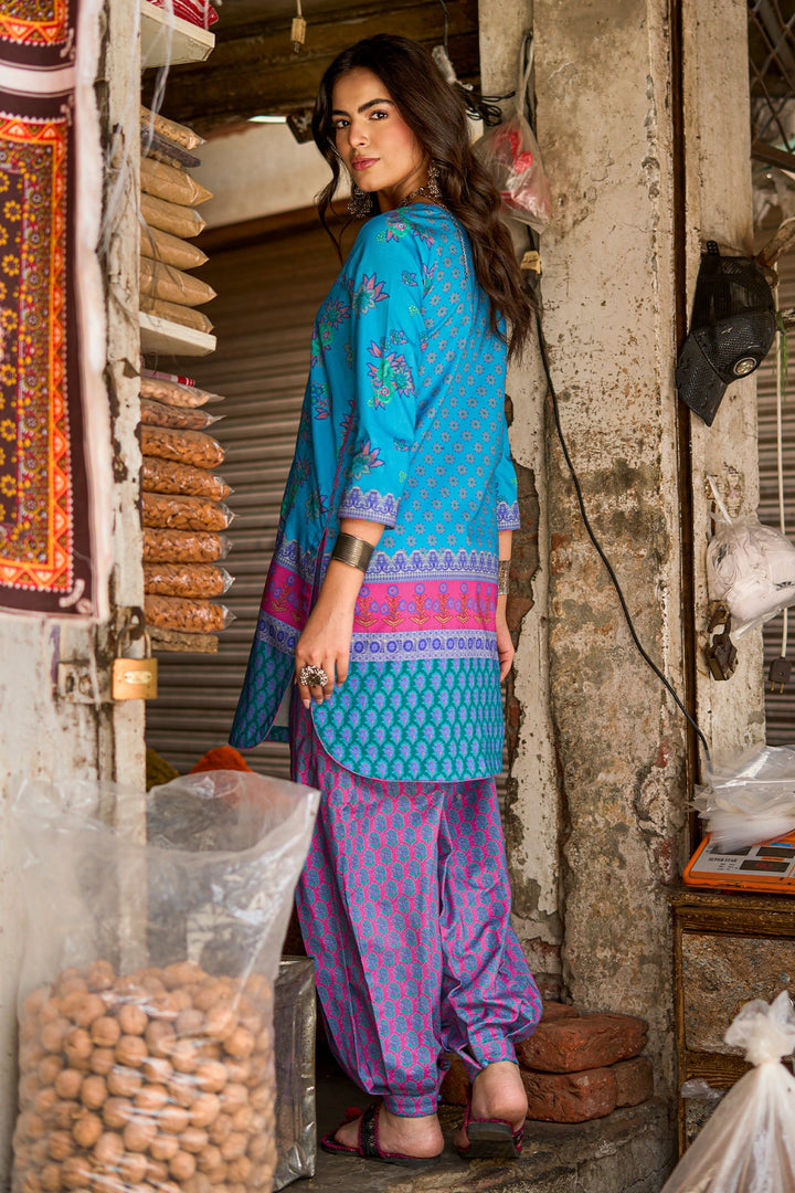 Lawn Blue Stitched Suit - Charizma
