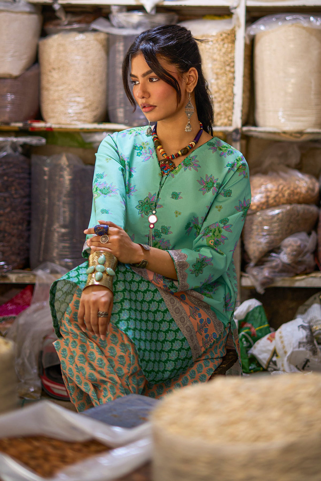 Lawn Ferozi Stitched Suit - Charizma