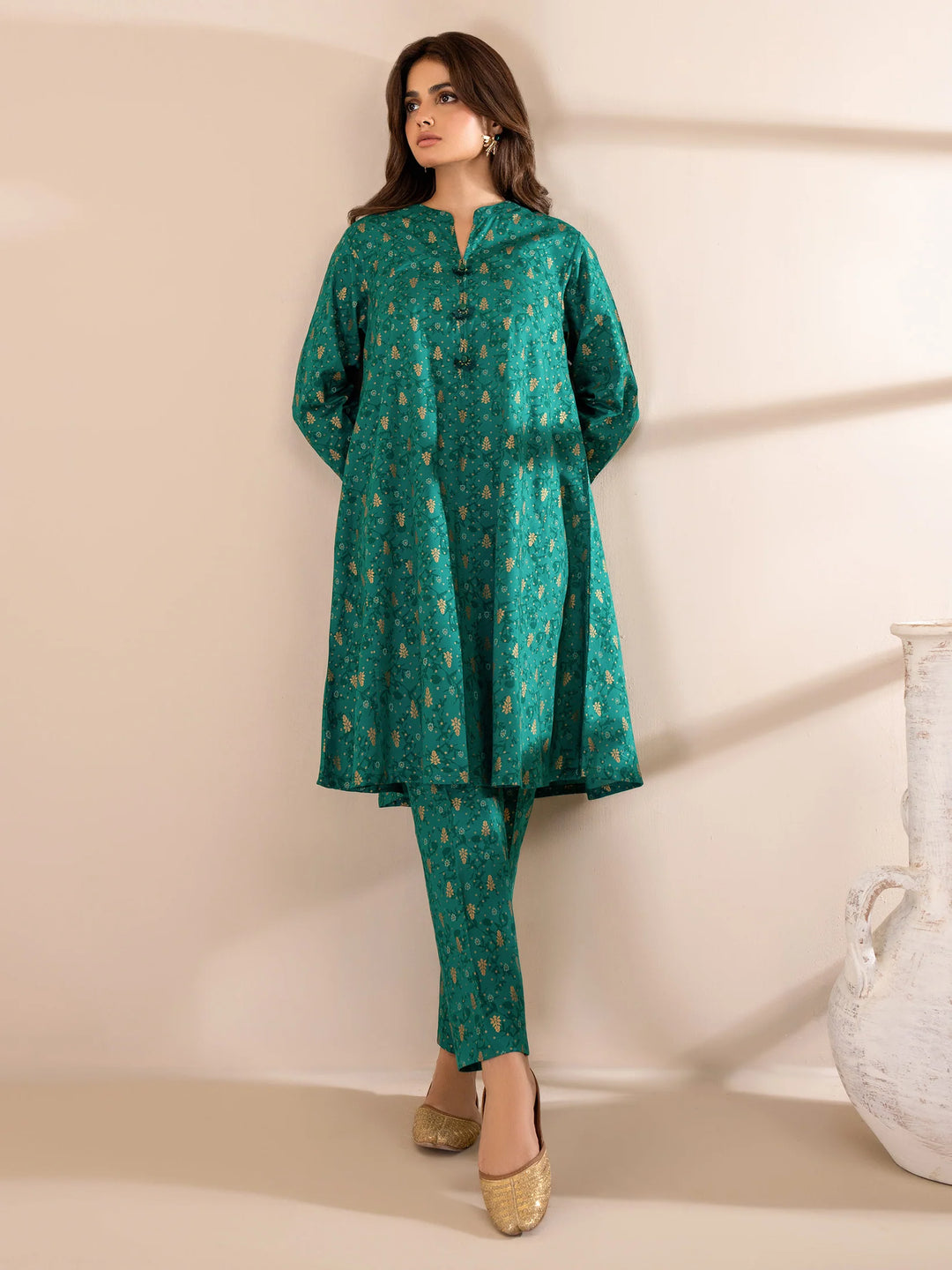 Lawn Green Unstitched Shirt - Limelight