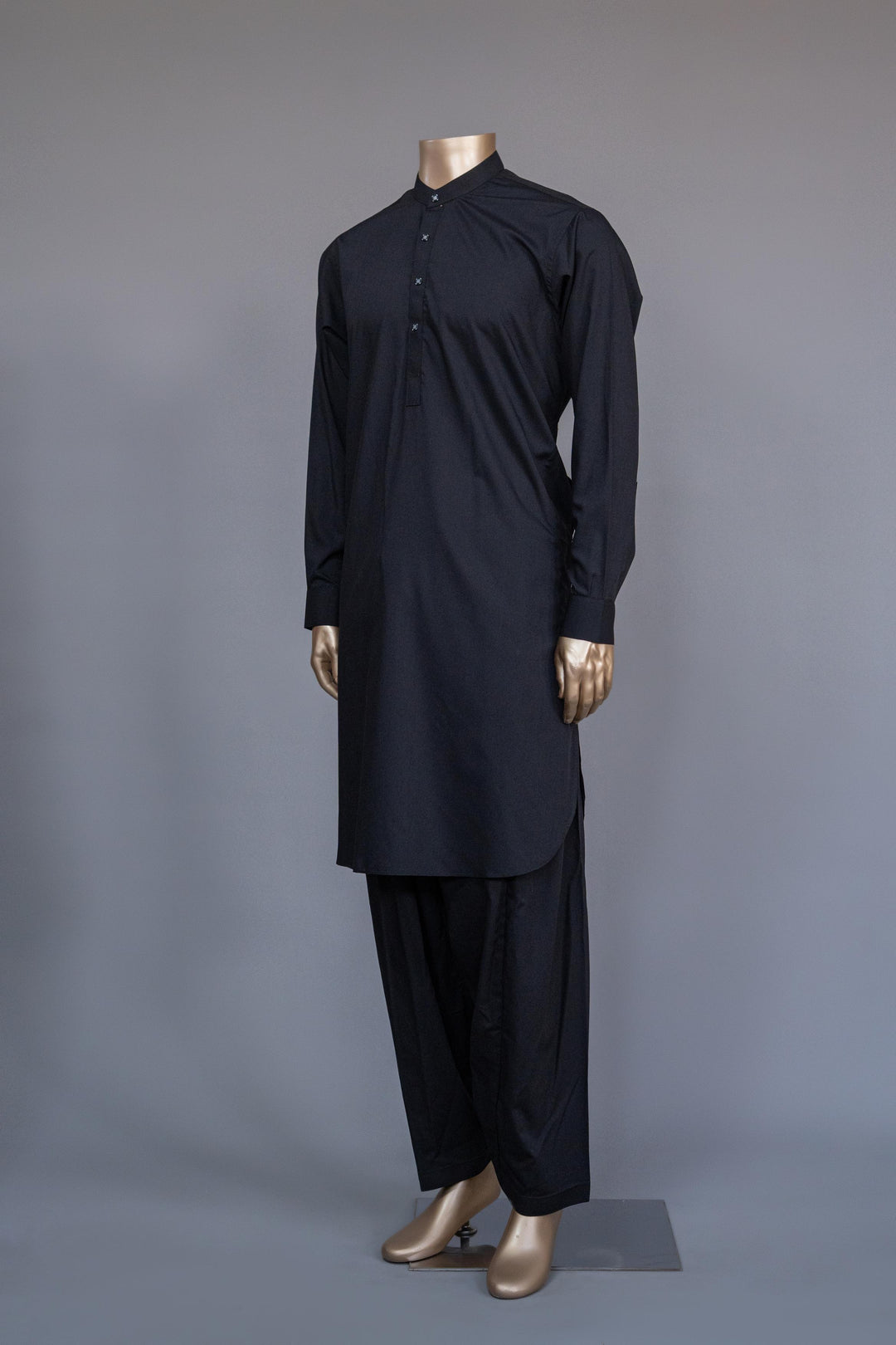 Blended Black Shalwar Kameez - Raf Raf