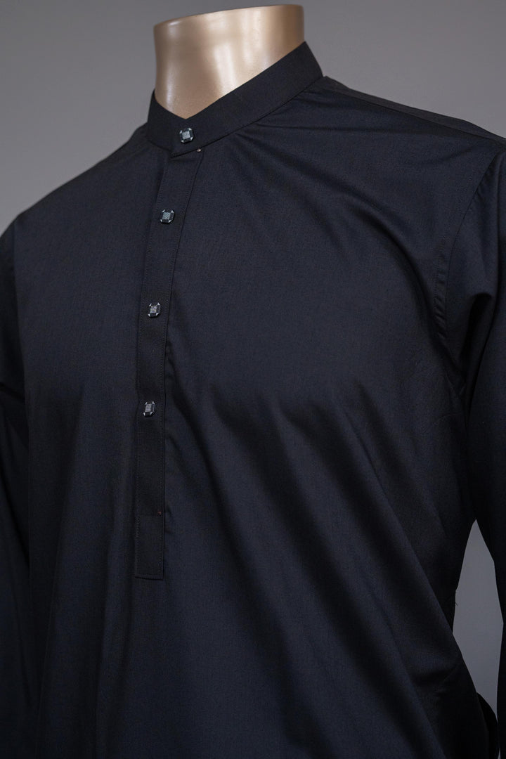 Blended Black Shalwar Kameez - Raf Raf