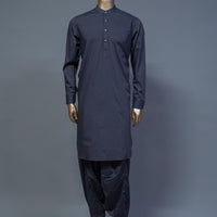 Blended Silver Grey Shalwar Kameez - Raf Raf