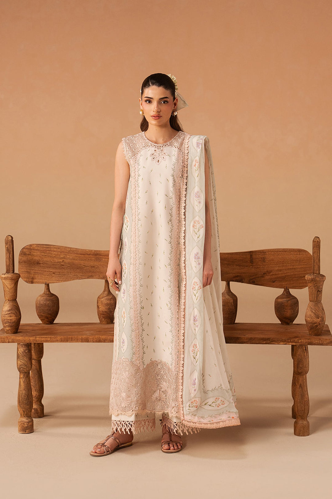 Sunnival Ivory - Afrozeh Haze Summer Edit '26 Stitched