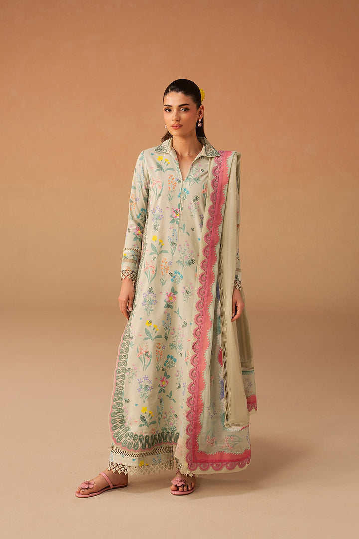 Sunlaced Green - Afrozeh Haze Summer Edit '26 Stitched
