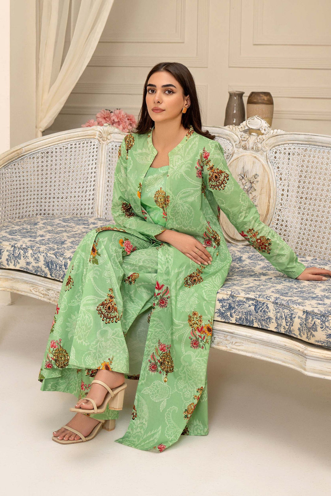 Lawn Turquoise Kurti - Limelight