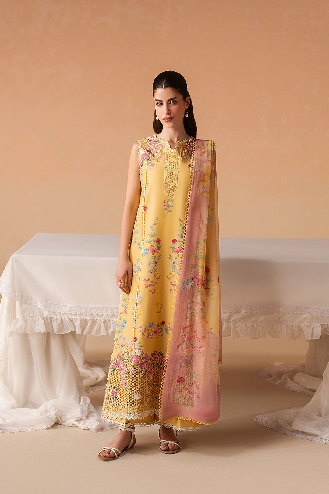 Evania Yellow - Afrozeh Haze Summer Edit '26 Stitched