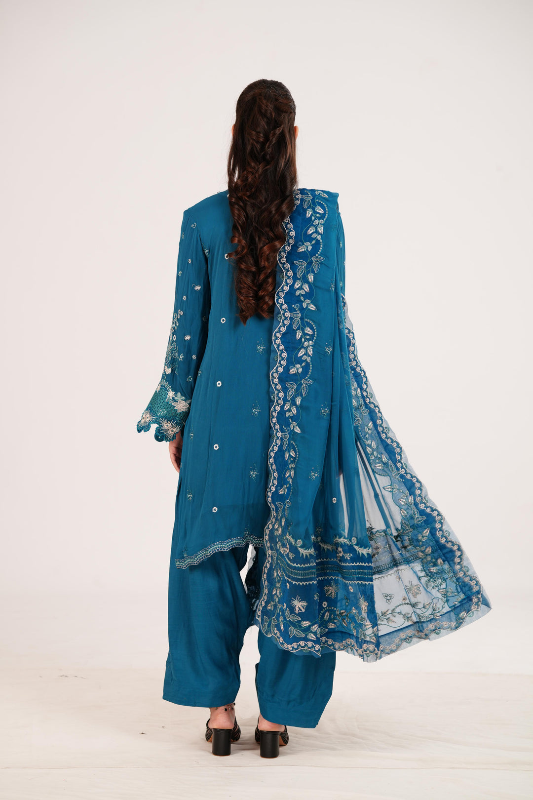 Nessa - Qalamkar Chiffons Stitched