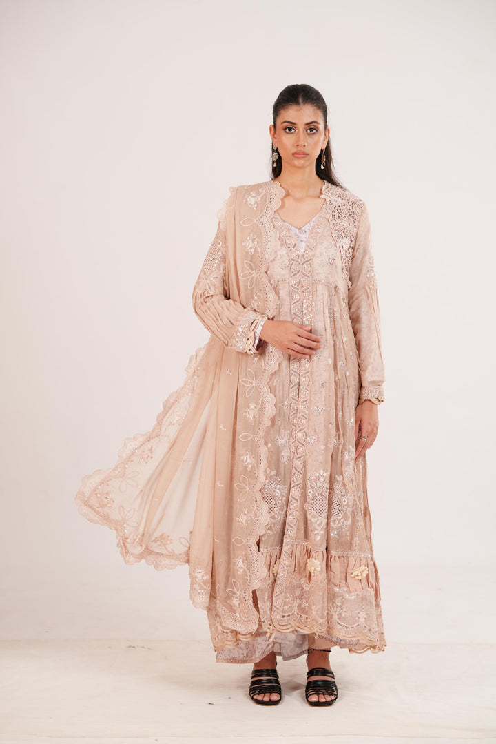 Aisla - Qalamkar Chiffons Stitched