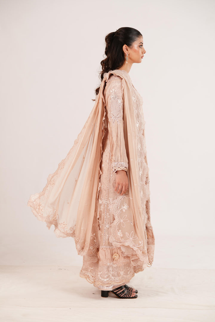 Aisla - Qalamkar Chiffons Stitched