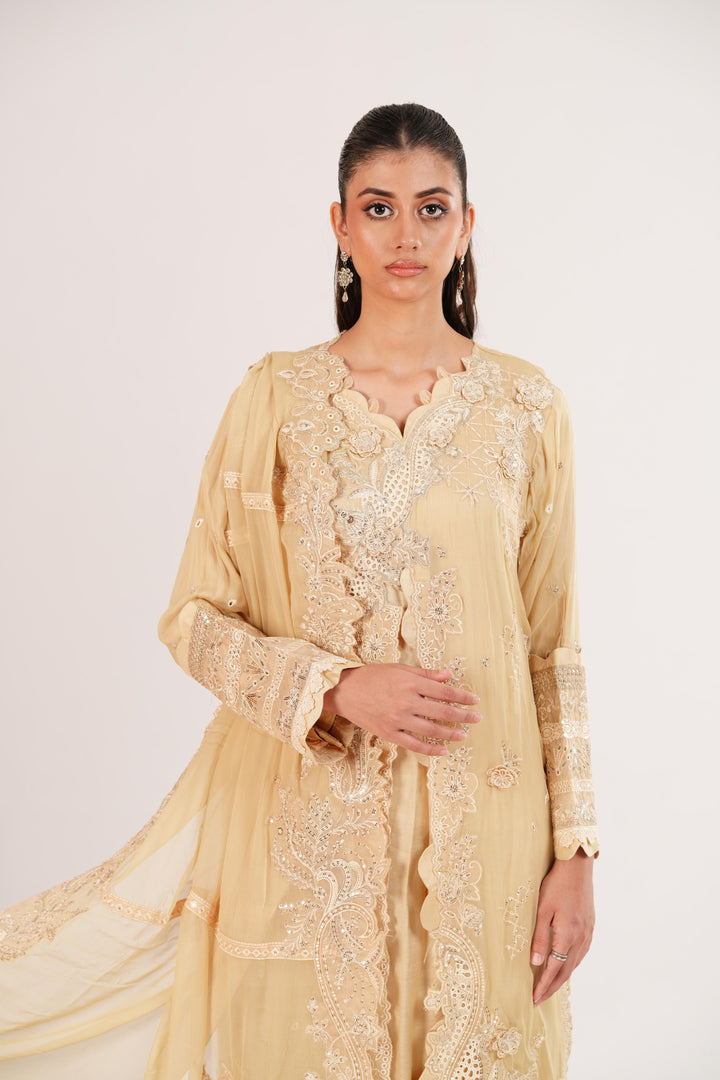 Heela - Qalamkar Chiffons Stitched