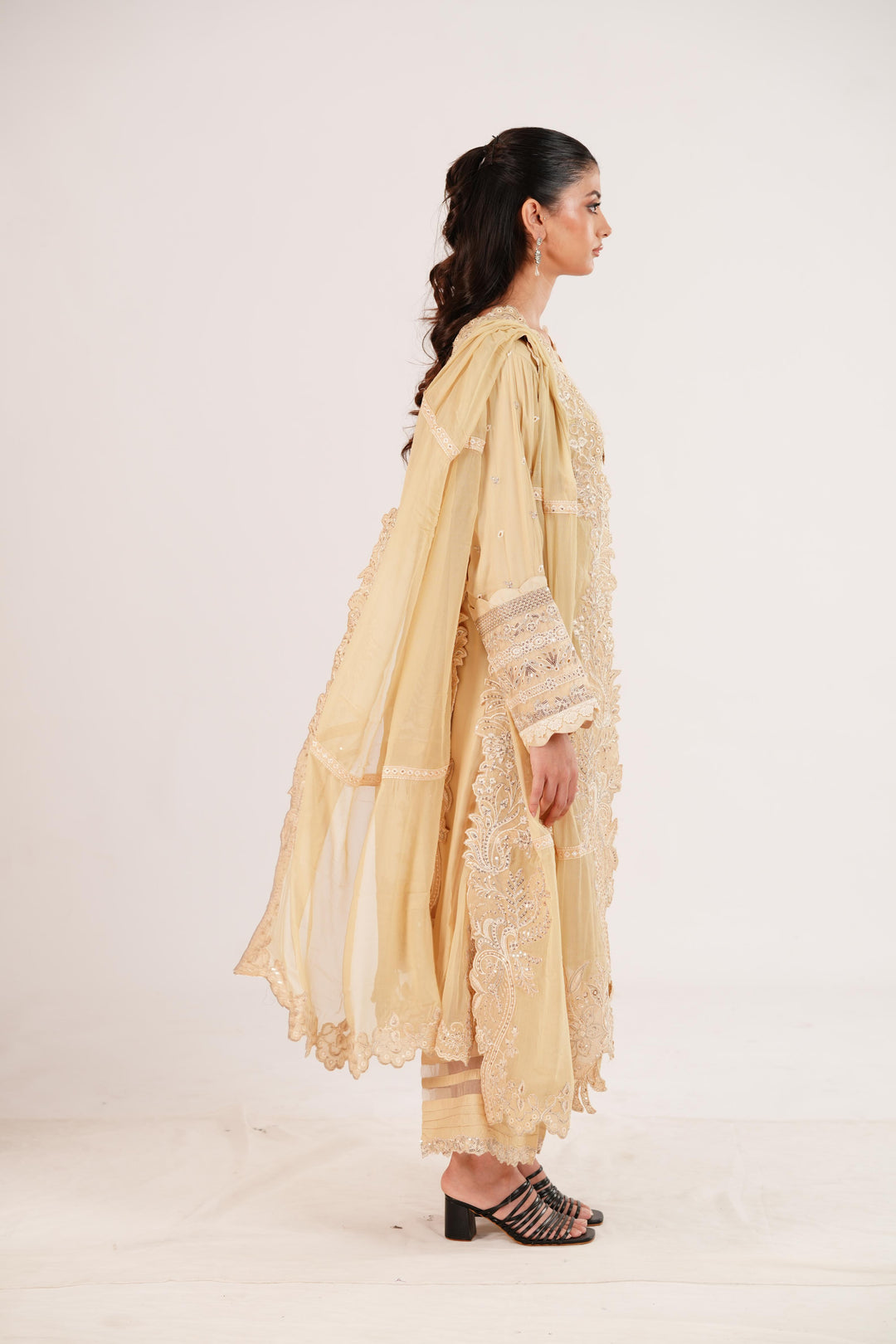 Heela - Qalamkar Chiffons Stitched