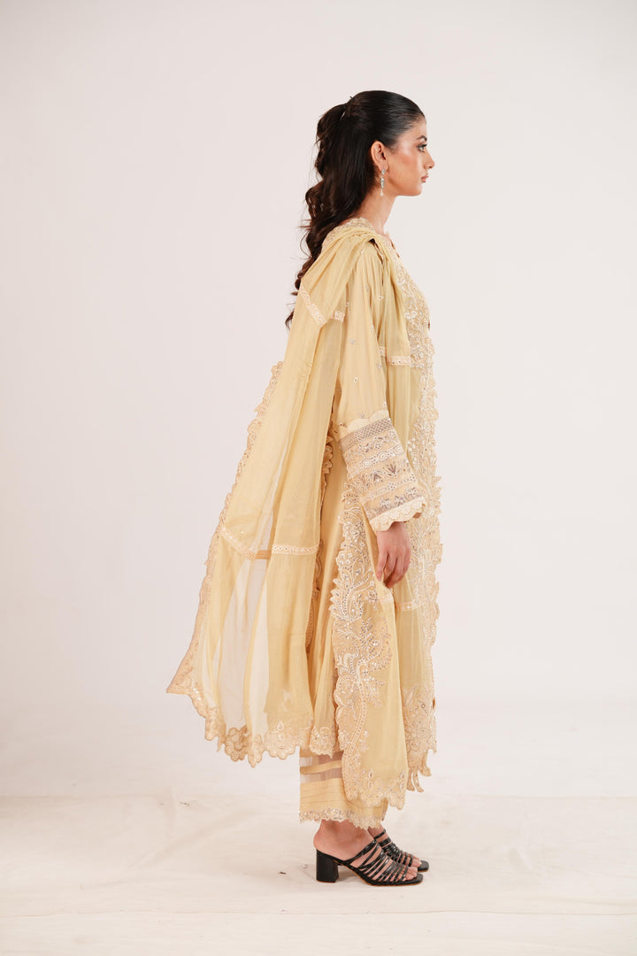 Heela - Qalamkar Chiffons Stitched