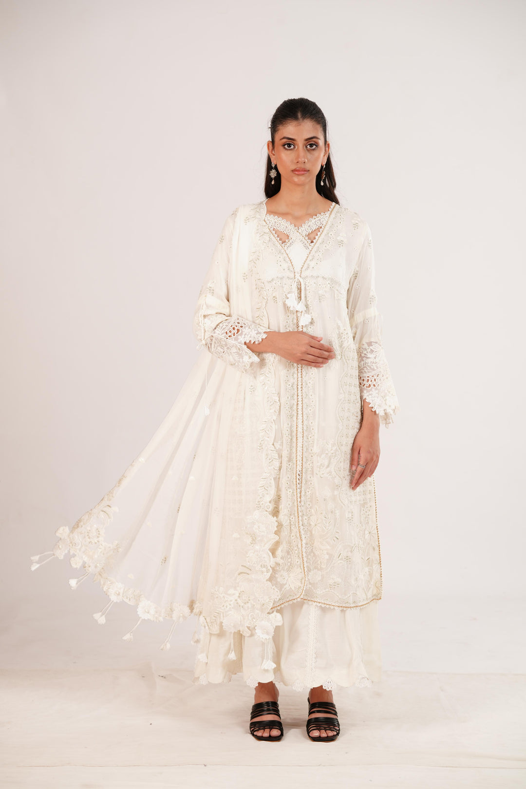 Roise - Qalamkar Luxe Silk Stitched