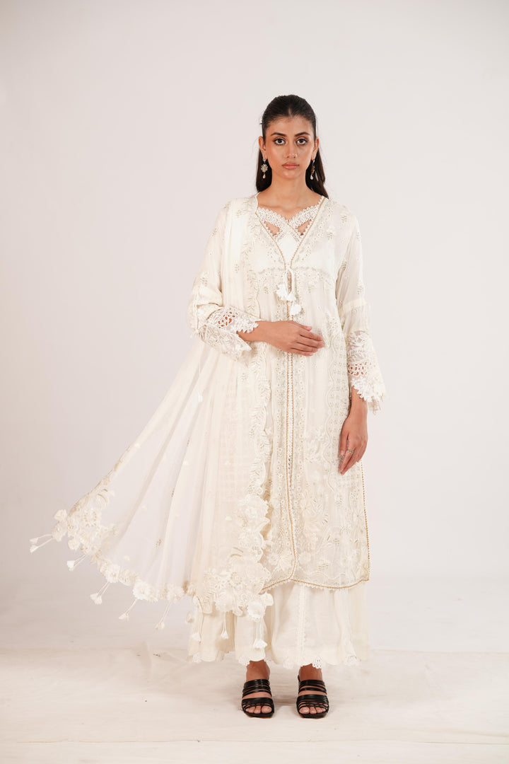 Roise - Qalamkar Luxe Silk Stitched