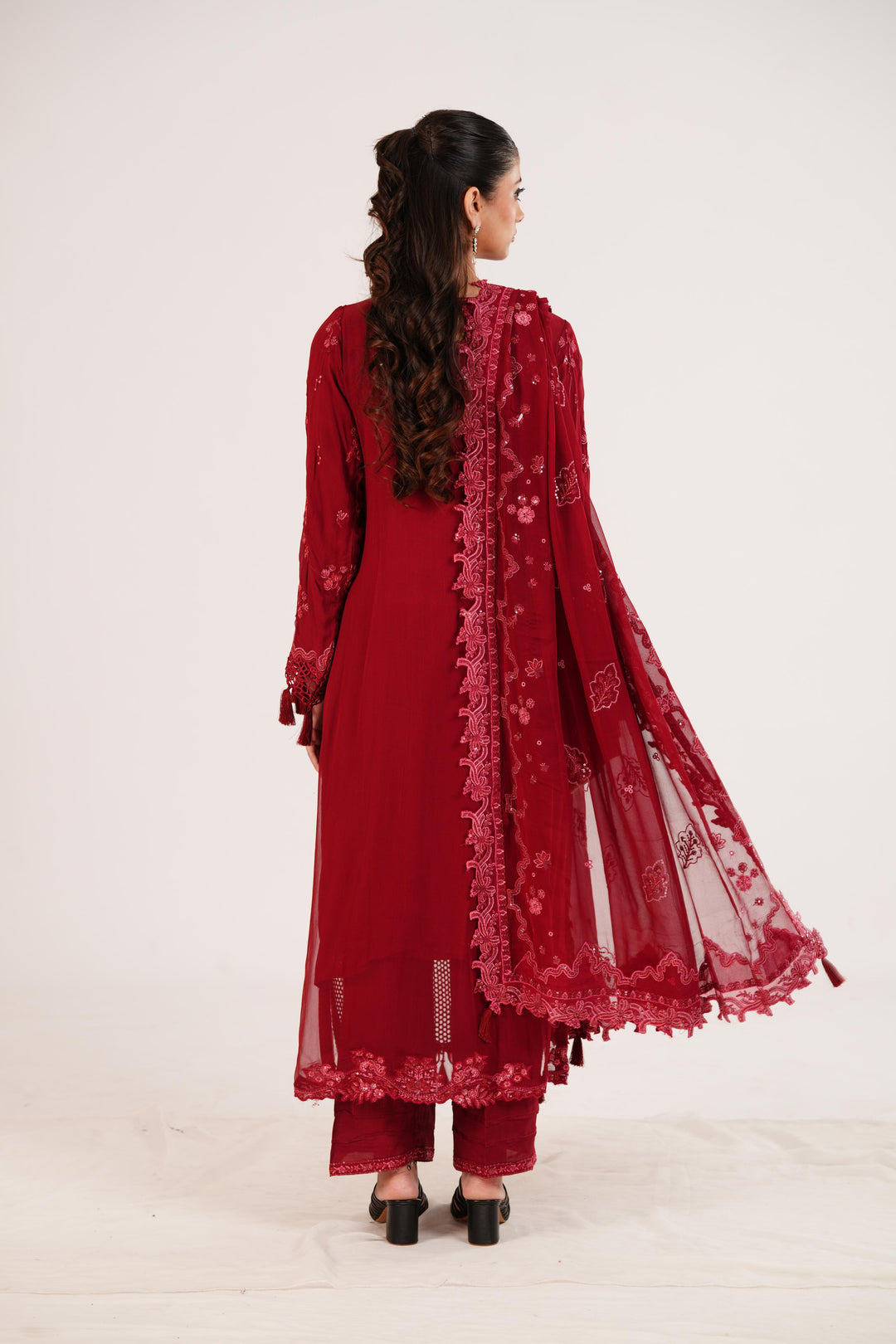 Jayne - Qalamkar Chiffons Stitched