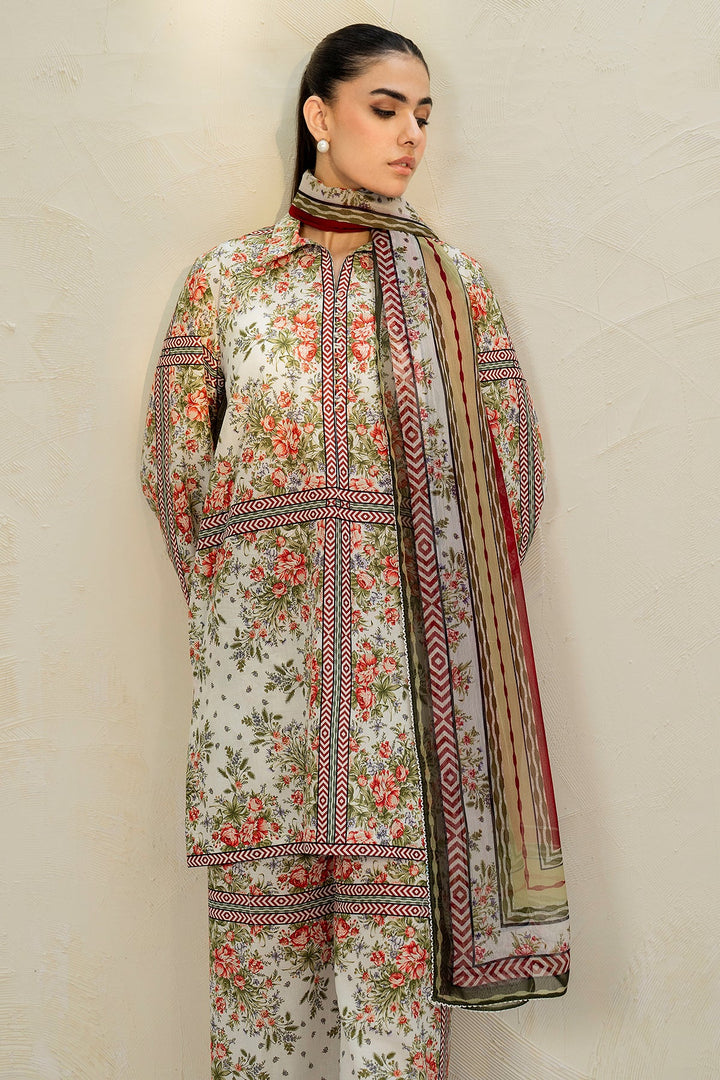 Digital Printed Lawn Multi Stitched Suit - Jazmin