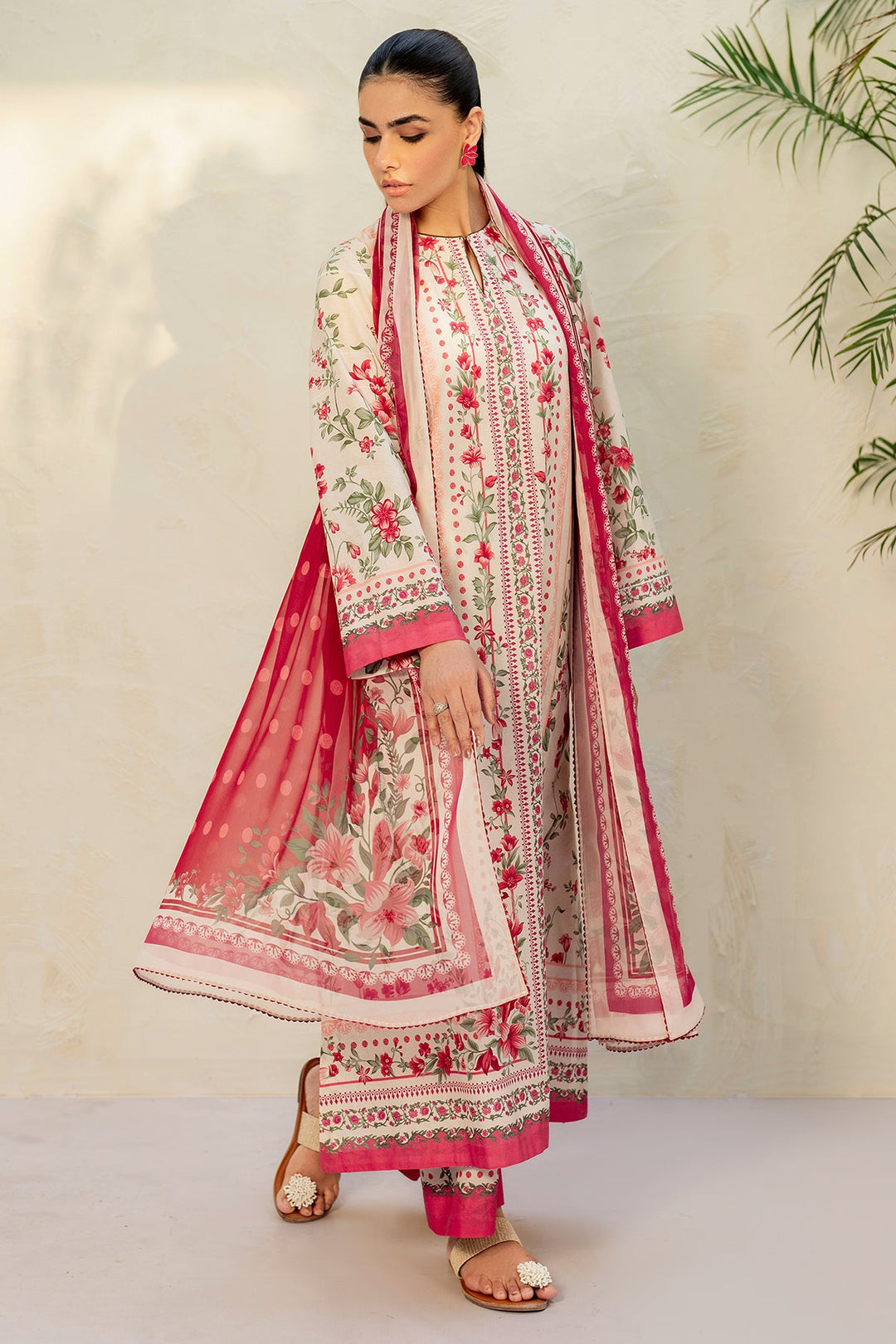 Digital Printed Lawn Multi Stitched Suit - Jazmin