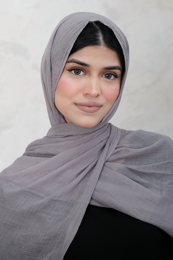 Slate Cotton Silk Hijab