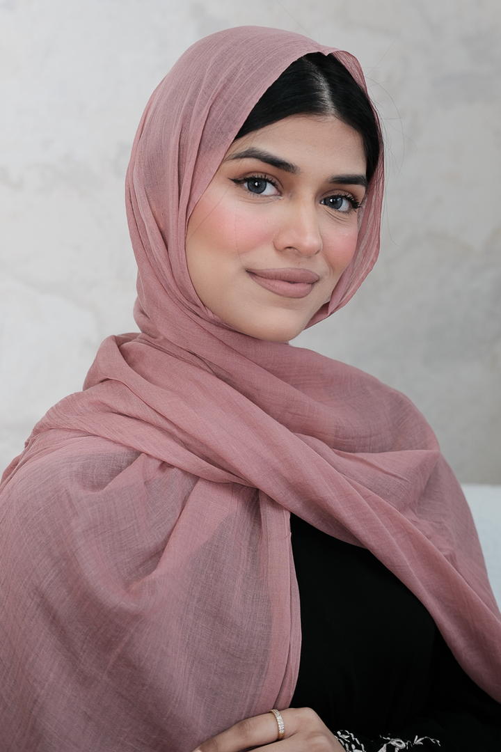 Vintage Rose Cotton Silk Hijab