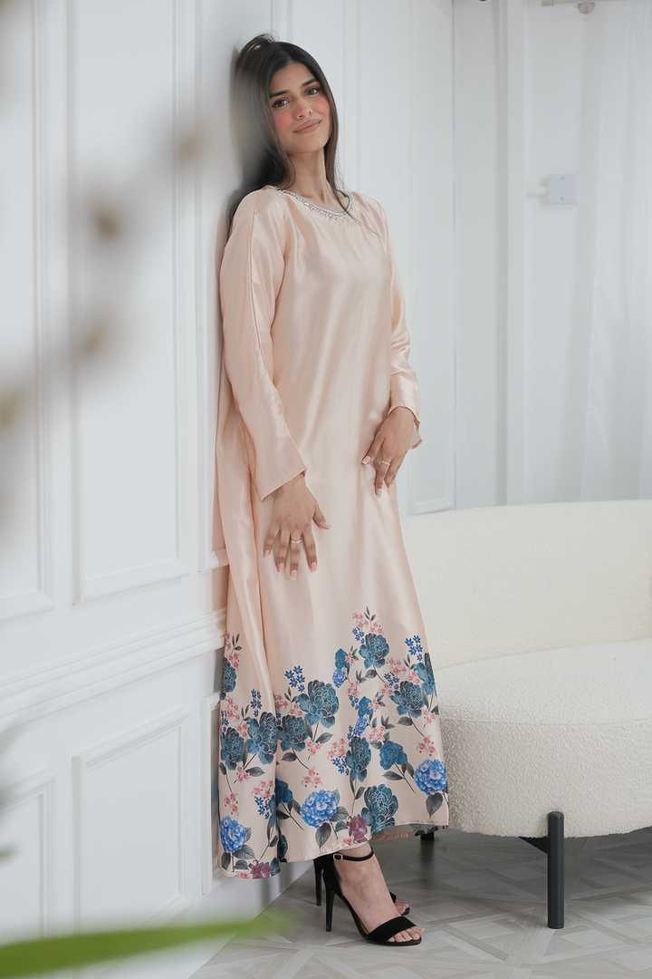 Elara Satin Maxi Dress