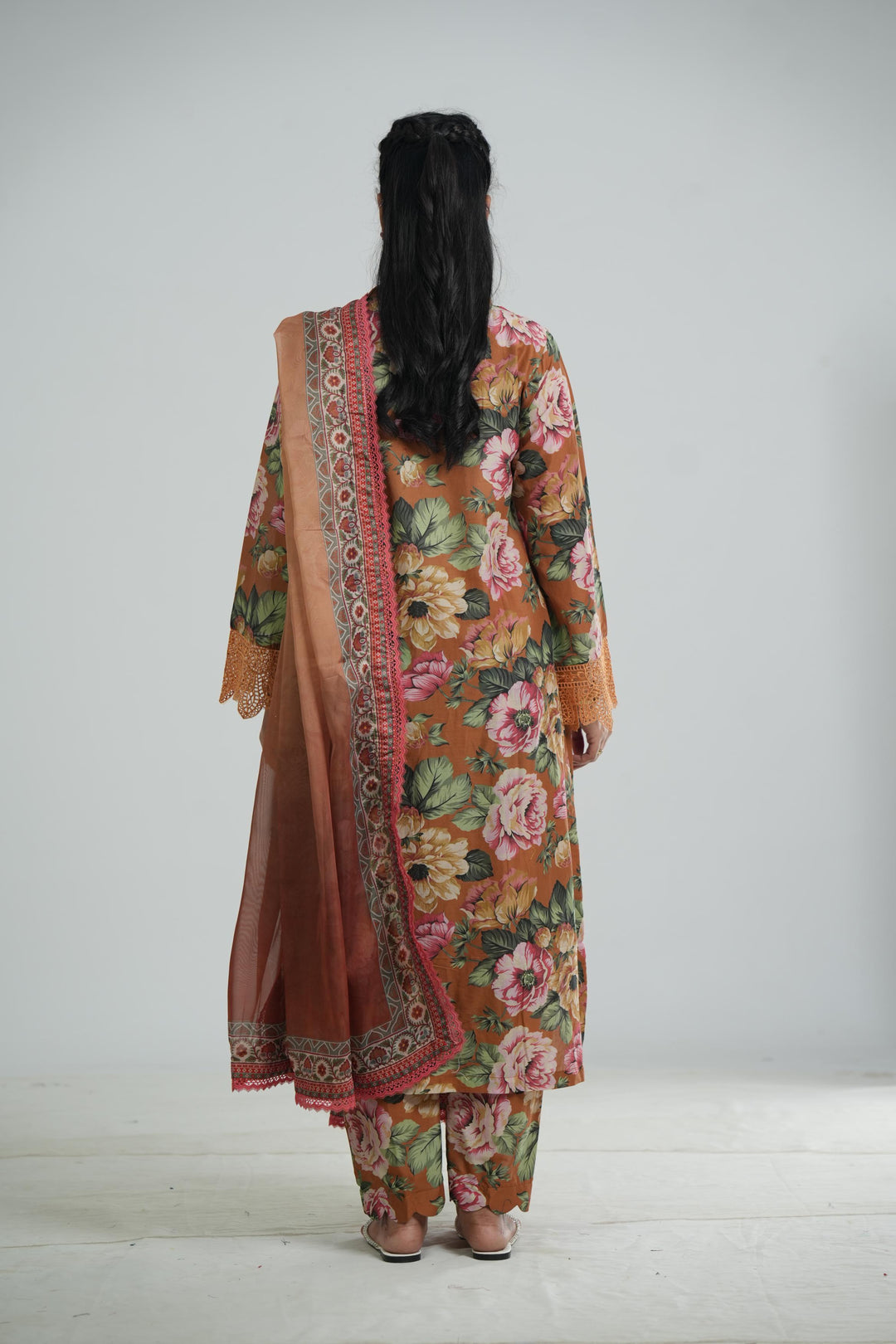 Dusk Bloom - Farasha Printed Essentials Stitched