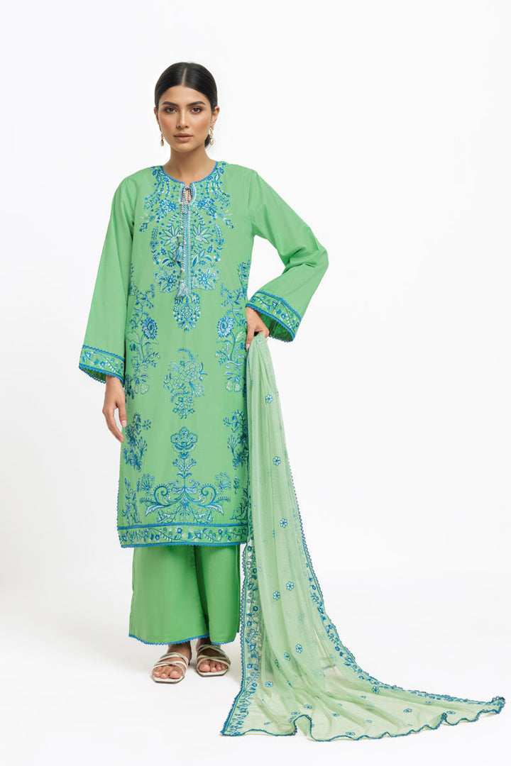 Cambric Green Stitched Suit - Bonanza