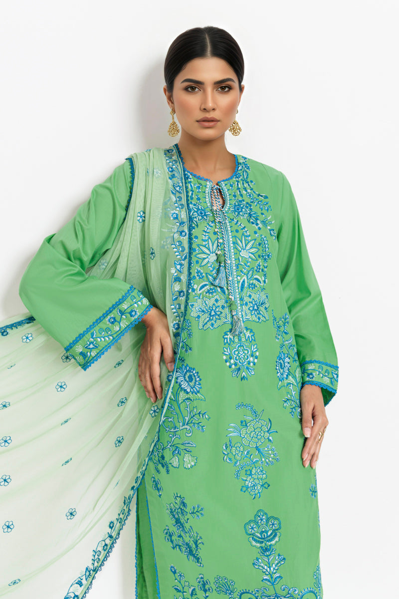 Cambric Green Stitched Suit - Bonanza