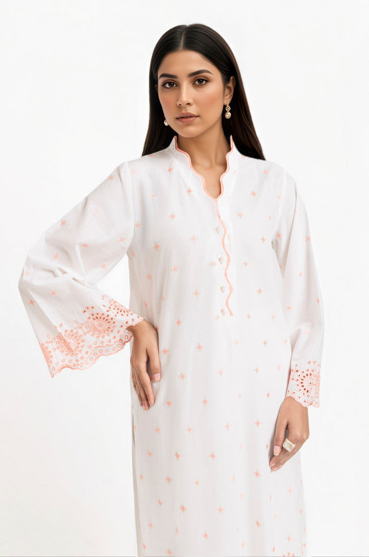 Cambric White Stitched Suit - Bonanza